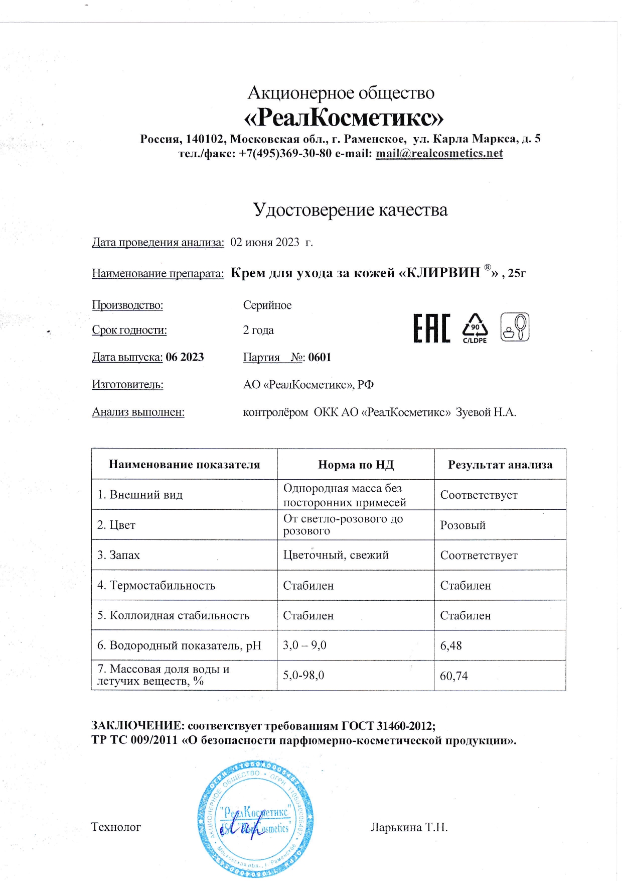 Паспорт №0620230601